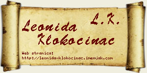 Leonida Klokočinac vizit kartica
